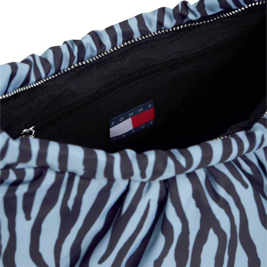 Tommy Jeans schoudertas TJW Icon met zebraprint lichtblauw - Foto 2