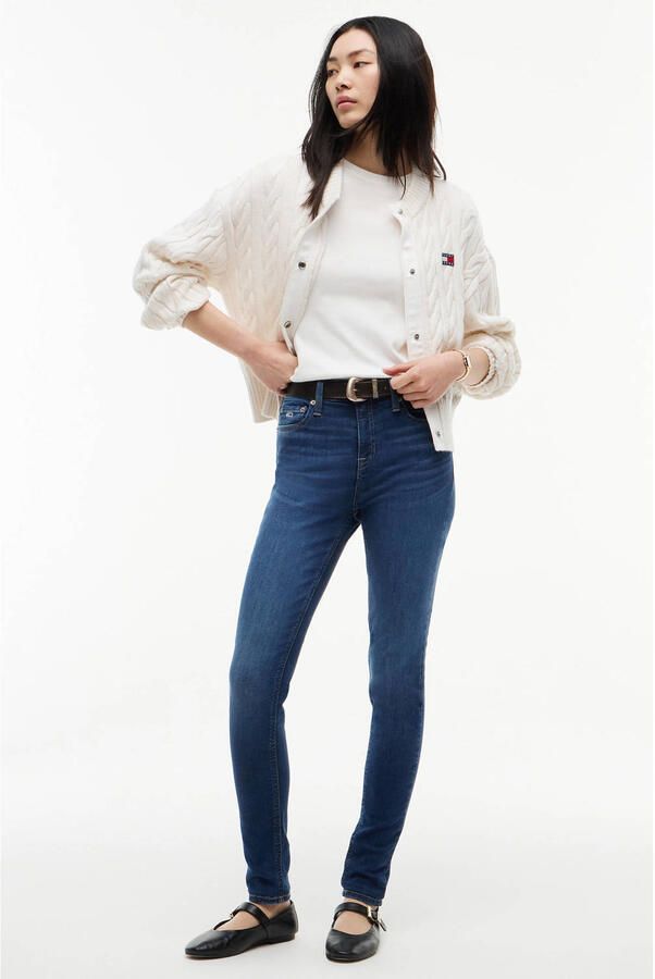Tommy Jeans Donker Denim Skinny Katoen Stretch Jeans Blue Dames - Foto 2