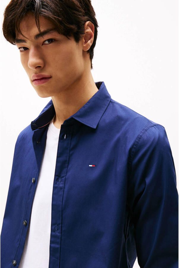 TOMMY JEANS Overhemd met lange mouwen Sabim Stretch Hemd Shirt Stretch shirt premium slim fit met elastaan
