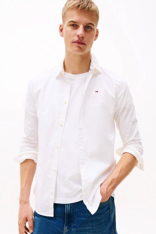 TOMMY JEANS Overhemd met lange mouwen Sabim Stretch Hemd Shirt Stretch shirt premium slim fit met elastaan - Foto 2