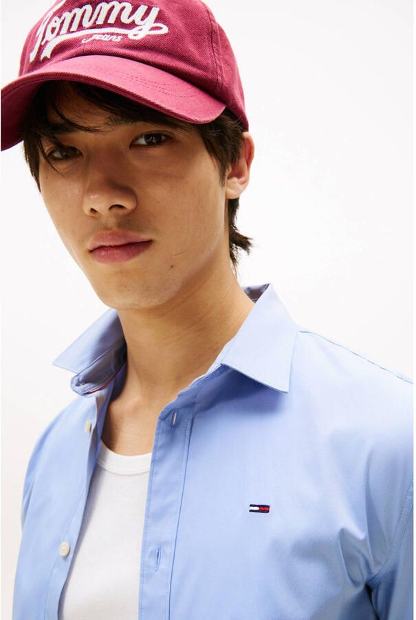 TOMMY JEANS Overhemd met lange mouwen Sabim Stretch Hemd Shirt Stretch shirt premium slim fit met elastaan