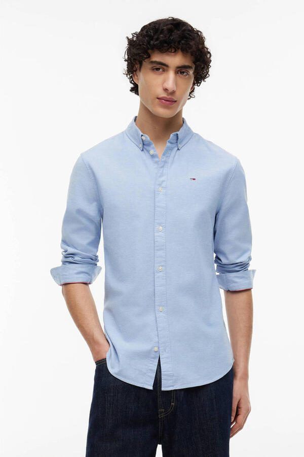 TOMMY JEANS Heren Overhemden Tjm Slim Stretch Oxford Shirt Lichtblauw - Foto 5