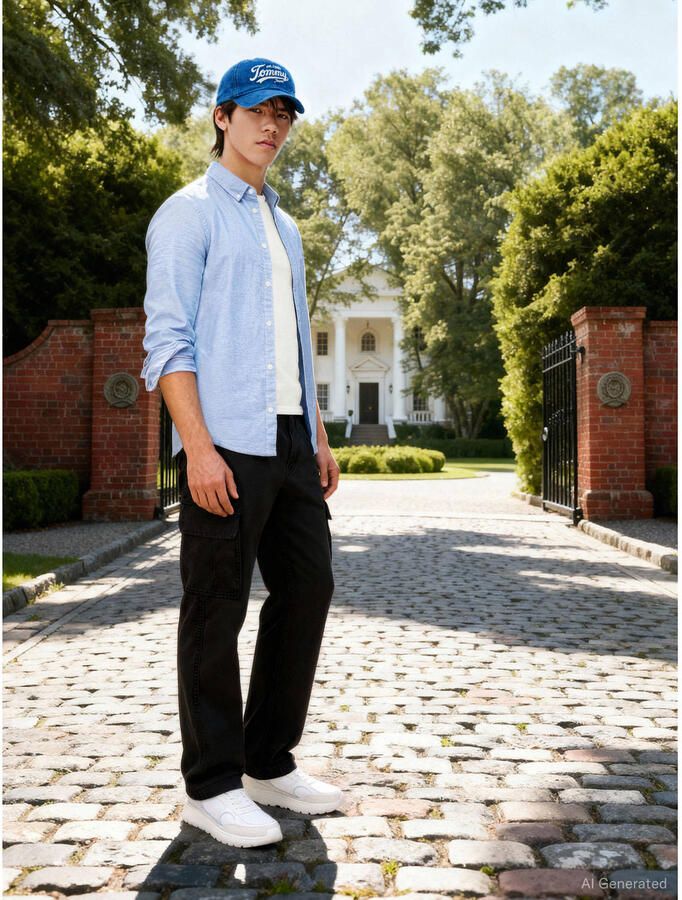 Tommy Jeans Slim fit vrijetijdsoverhemd met logostitching model 'OXFORD'