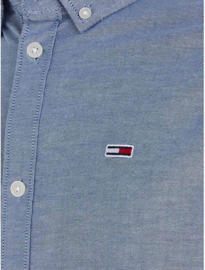 Tommy Jeans Slim fit vrijetijdsoverhemd met logostitching model 'OXFORD' - Foto 2