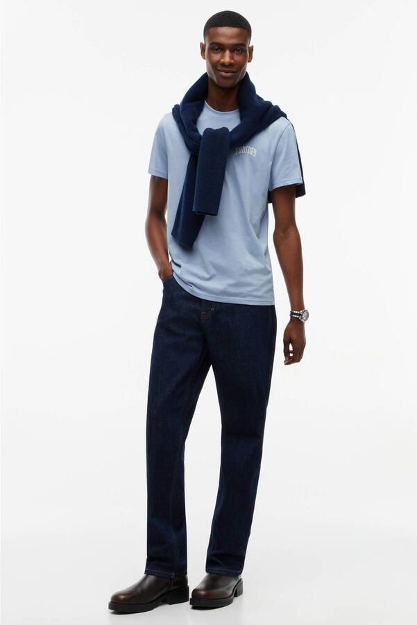 Tommy Jeans slim fit T-shirt met logo lichtblauw - Foto 3