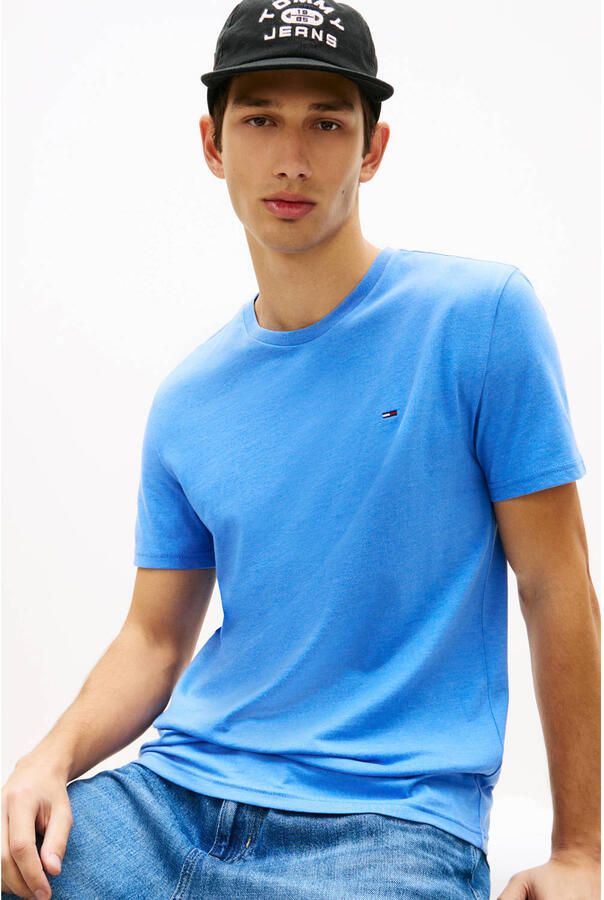 TOMMY JEANS Heren Polo's & T-shirts Tjm Xslim Jaspe Htr Tee Ext Lichtblauw - Foto 5