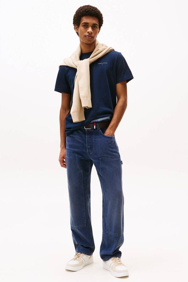 Tommy Jeans Slim fit T-shirt van puur katoen Model 'LINEAR CHEST TEE' - Foto 2