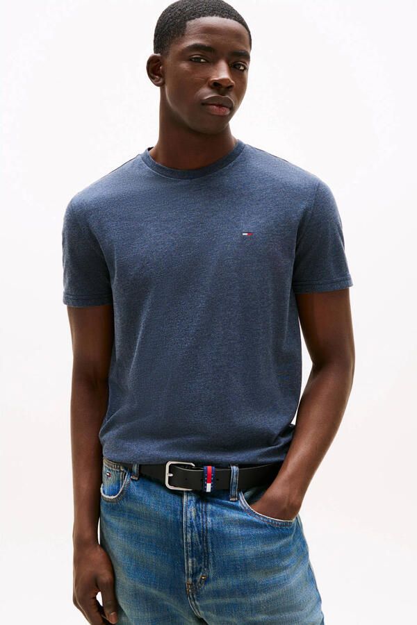 TOMMY JEANS Heren Polo's & T-shirts Tjm Xslim Jaspe Htr Tee Ext Donkerblauw - Foto 5
