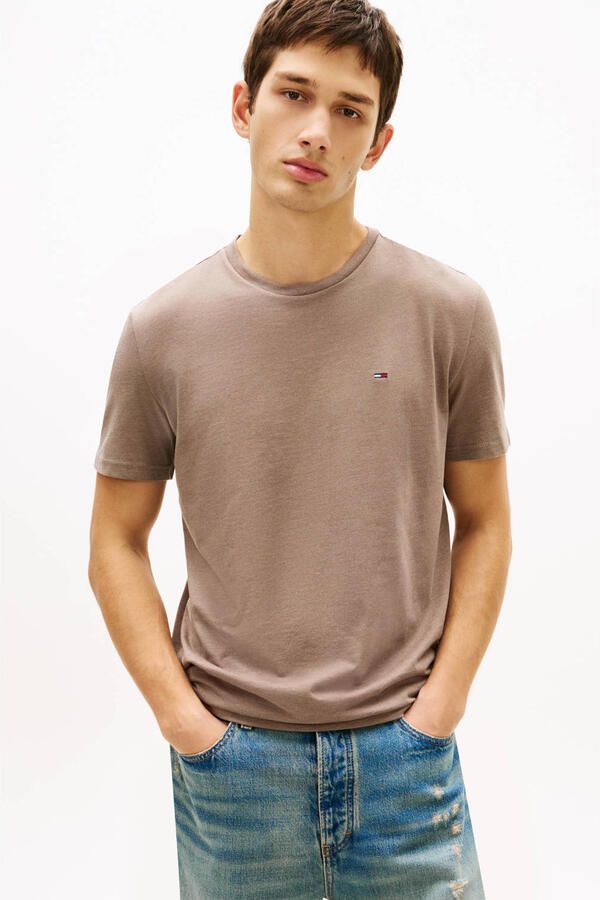 TOMMY JEANS Heren Polo's & T-shirts Tjm Xslim Jaspe Htr Tee Ext Taupe - Foto 5