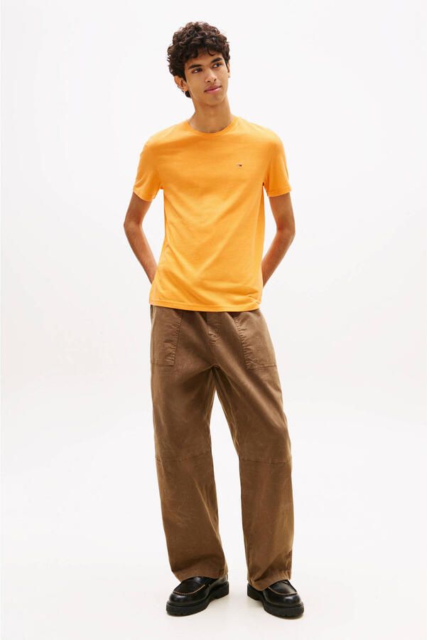 TOMMY JEANS Heren Polo's & T-shirts Tjm Xslim Jaspe Htr Tee Ext Oranje - Foto 6
