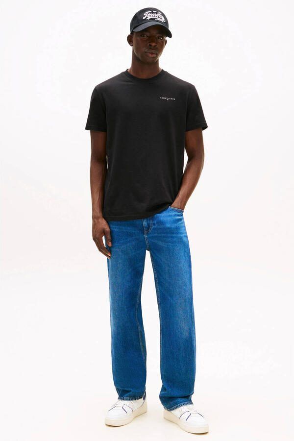 Tommy Jeans Slim fit T-shirt van puur katoen Model 'LINEAR CHEST TEE' - Foto 3