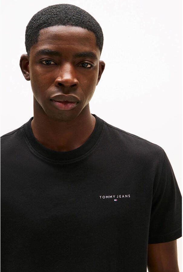 Tommy Jeans Slim fit T-shirt van puur katoen Model 'LINEAR CHEST TEE' - Foto 2