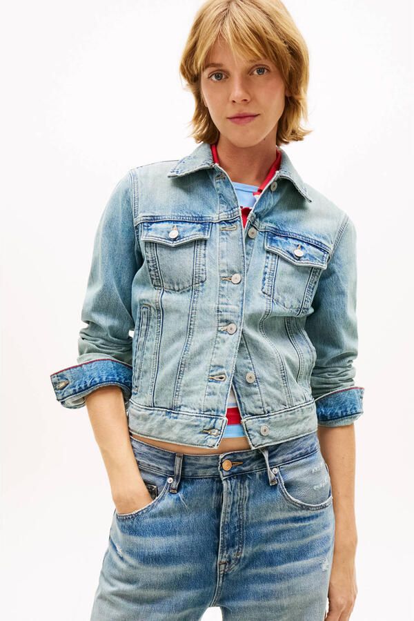 Tommy Jeans regular fit jeansjack van puur katoen model 'CLASSIC TRUCKER EXT BJ801'