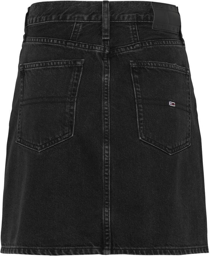 TOMMY JEANS rok MOM SKIRT BI8080 in zwarte was in mini-lengte