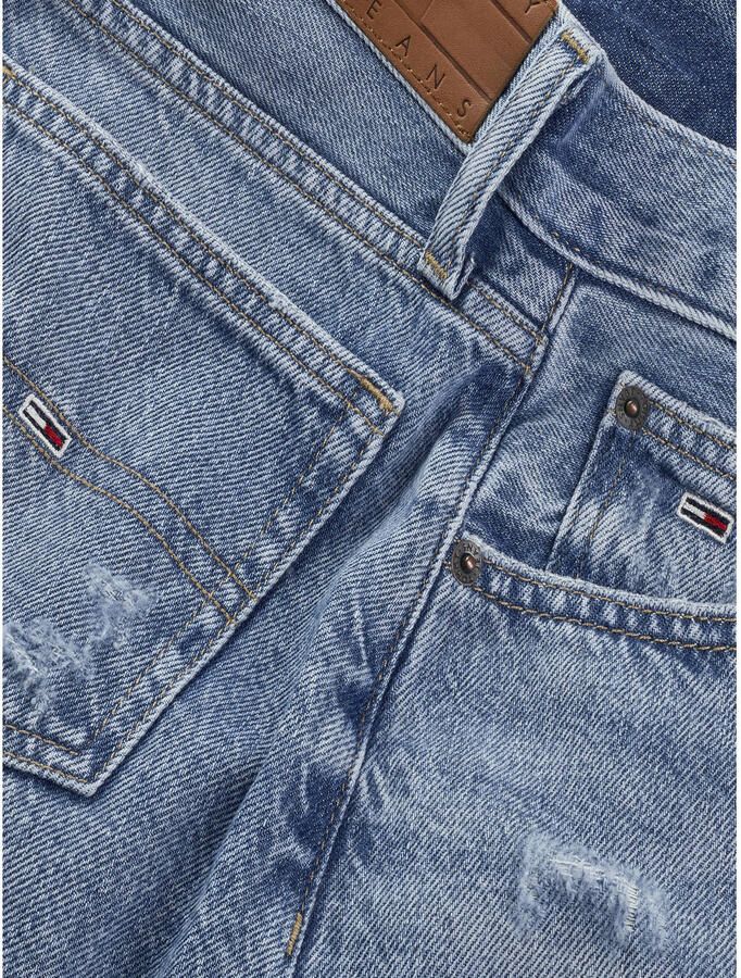 Tommy Jeans straight high waist denim short medium blue denim - Foto 6