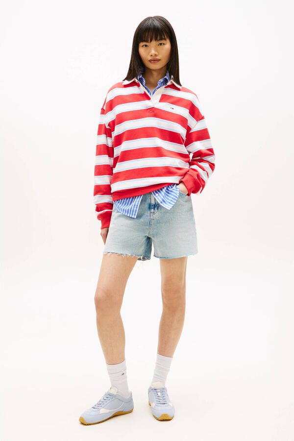 Tommy Jeans regular fit korte jeans van katoenmix model 'MOM SHORT' - Foto 6