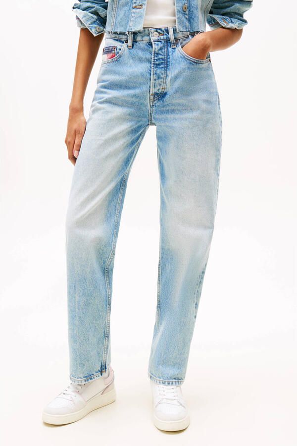 Tommy Jeans Straight fit jeans van puur katoen model 'LAYLA' - Foto 2