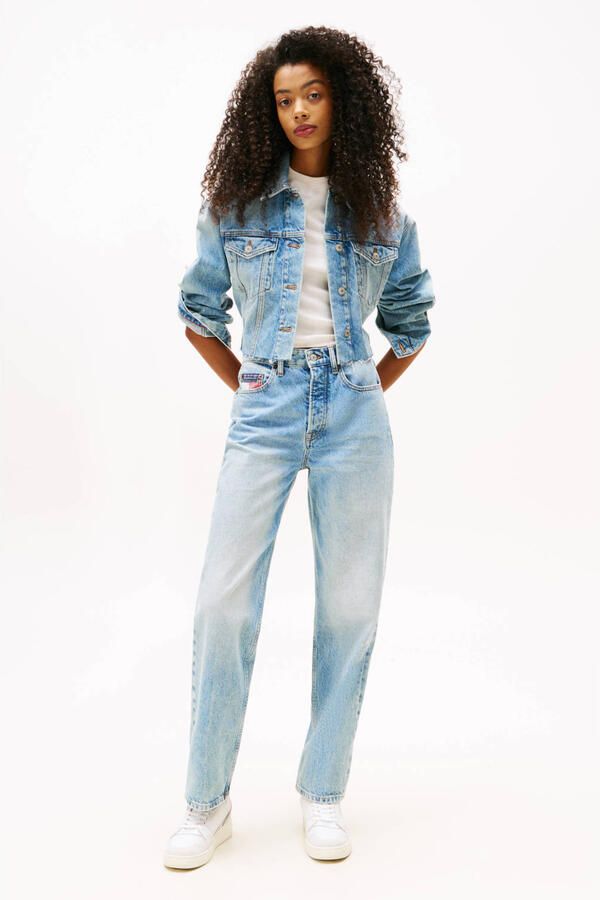 Tommy Jeans Straight fit jeans van puur katoen model 'LAYLA'