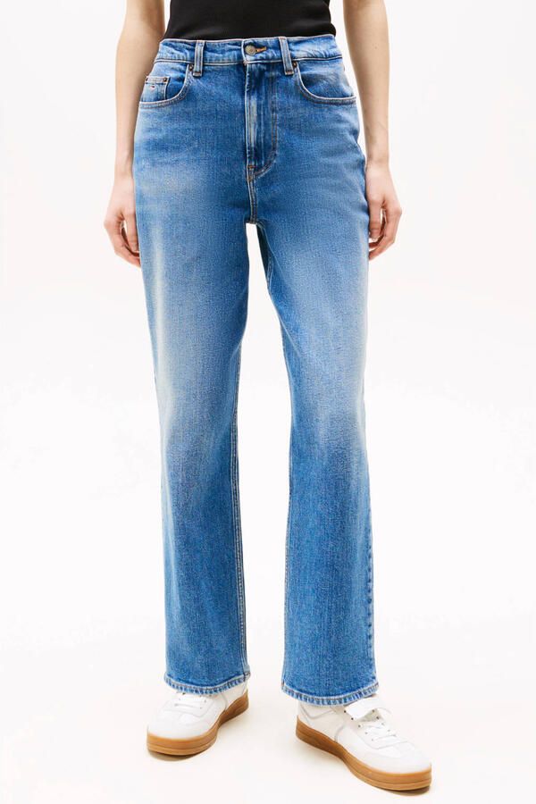 Tommy Jeans Straight fit jeans van katoenmix model 'LAYLA' - Foto 5
