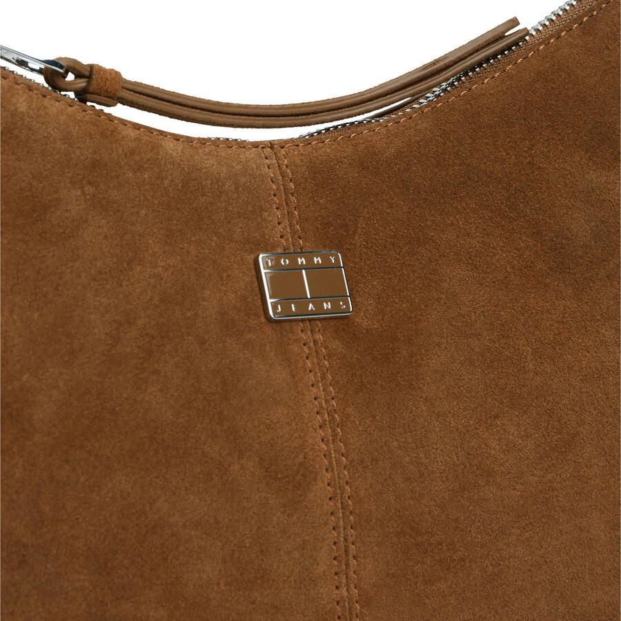 Tommy Jeans suède schoudertas TJW Slouchy cognac - Foto 2