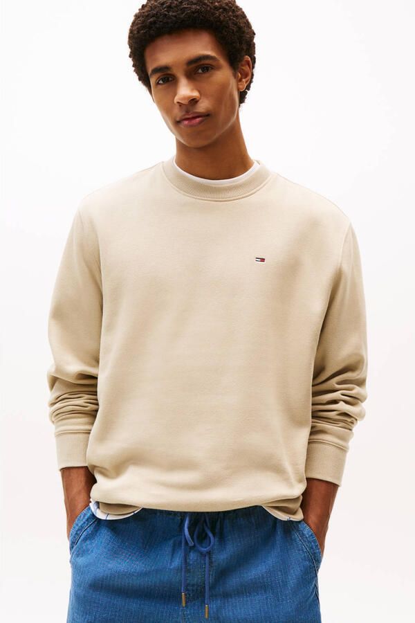 TOMMY JEANS Heren Truien & Vesten Tjm Reg S Flag Crew Ext Beige - Foto 7