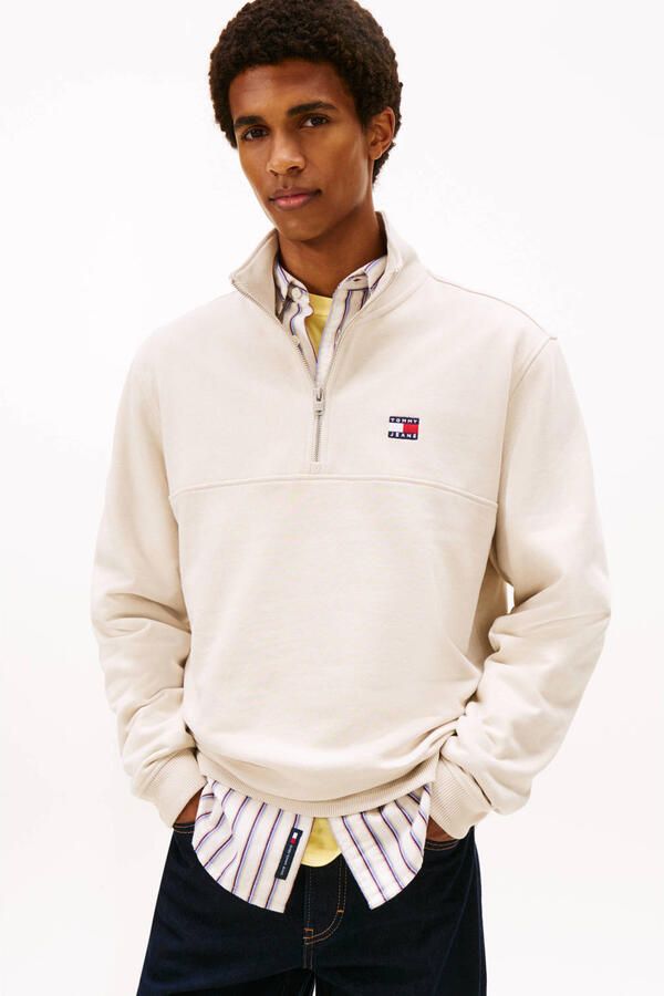 TOMMY JEANS Heren Truien & Vesten Tjm Reg Badge Qz Ext Ecru - Foto 5