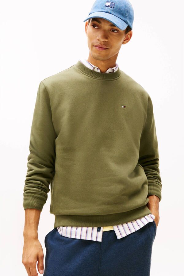 Tommy Jeans Regular fit sweatshirt van katoenmix