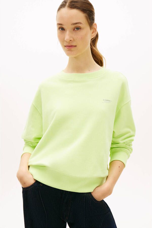 Tommy Jeans sweater limegroen