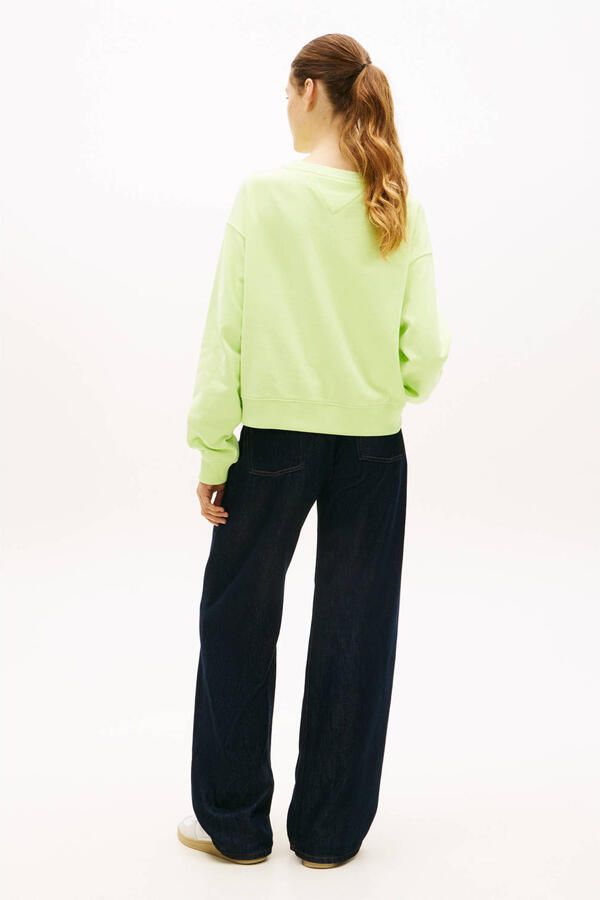 Tommy Jeans sweater limegroen - Foto 2