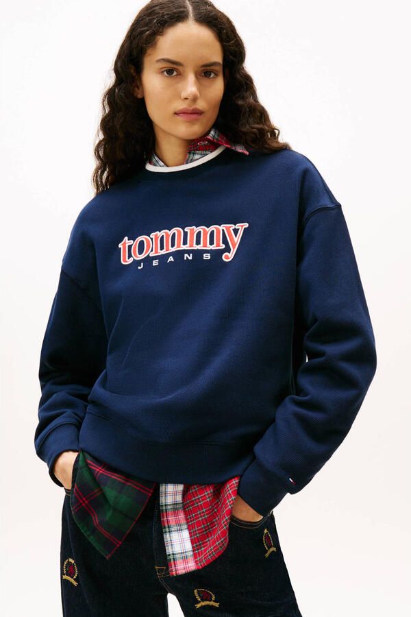 TOMMY JEANS Dames Truien & Vesten Tjw Bxy Tommy Applique Crew Donkerblauw - Foto 5