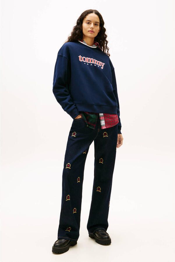 TOMMY JEANS Dames Truien & Vesten Tjw Bxy Tommy Applique Crew Donkerblauw - Foto 7