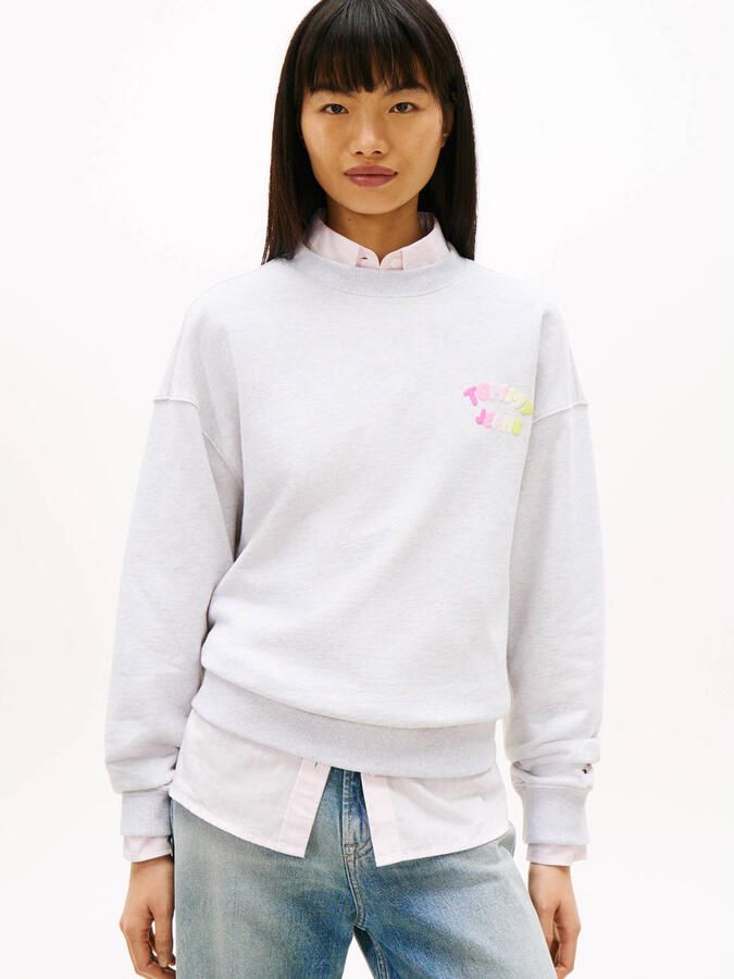 TOMMY JEANS Dames Truien & Vesten Tjw Bxy Color Bubble Crew Ext Lichtgrijs - Foto 5