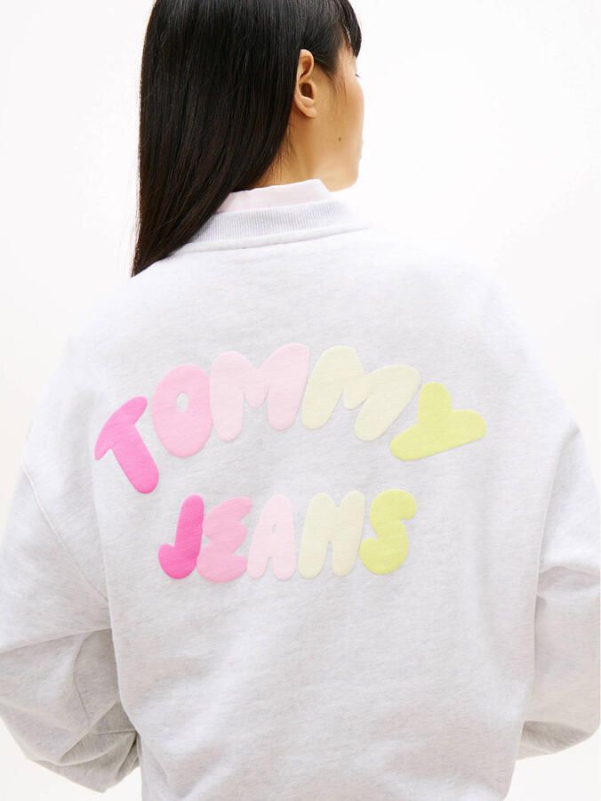 TOMMY JEANS Dames Truien & Vesten Tjw Bxy Color Bubble Crew Ext Lichtgrijs - Foto 6