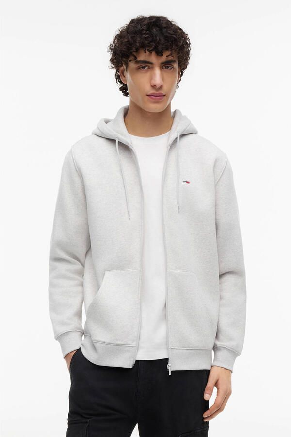 TOMMY JEANS Sweatshirt TJM REG S FLAG ZIP FLEECE THRU met geborduurd merklogo op borsthoogte - Foto 4