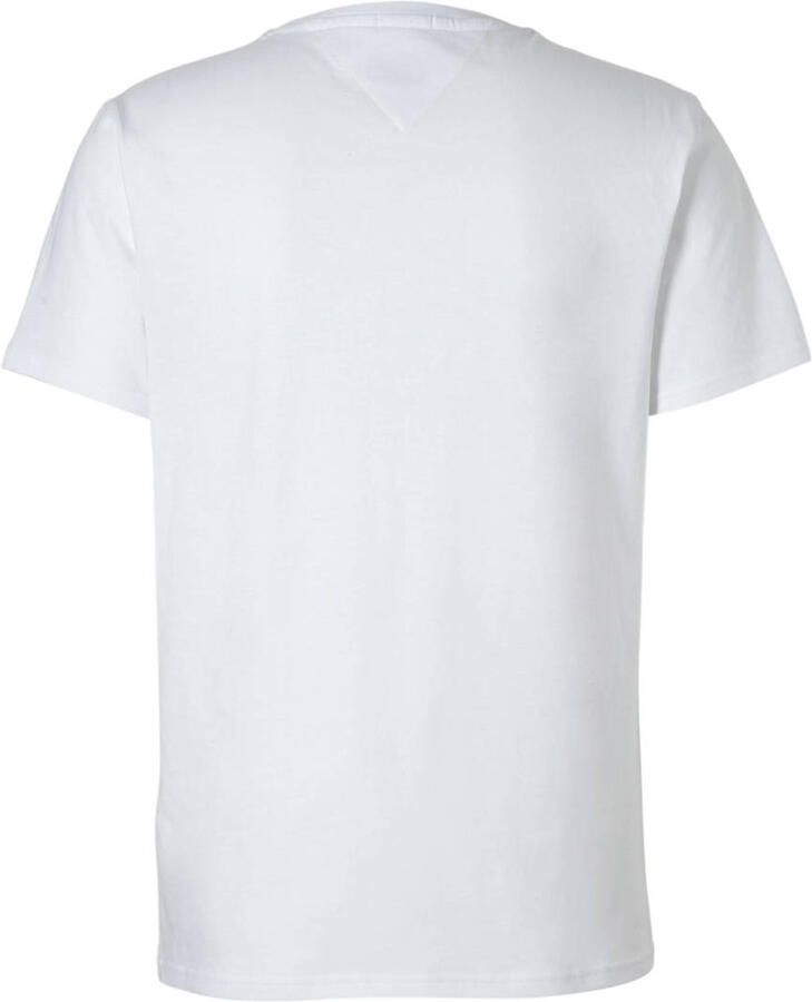 TOMMY JEANS T-shirt TJM ESSENTIAL SOLID TEE met ronde hals en subtiele logo-vlag