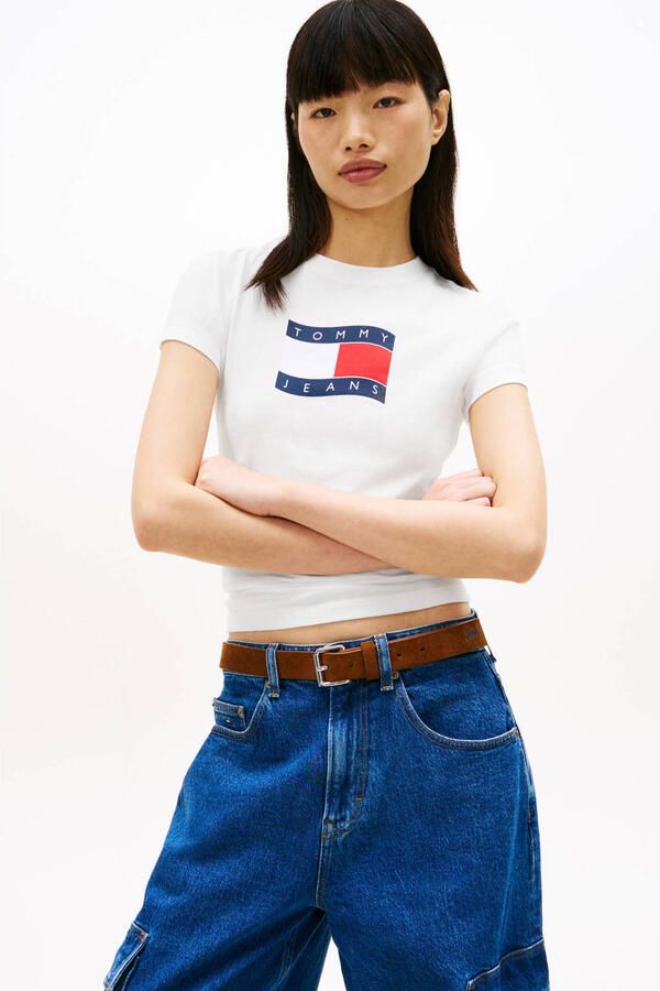 Tommy Jeans slim fit T-shirt van puur katoen