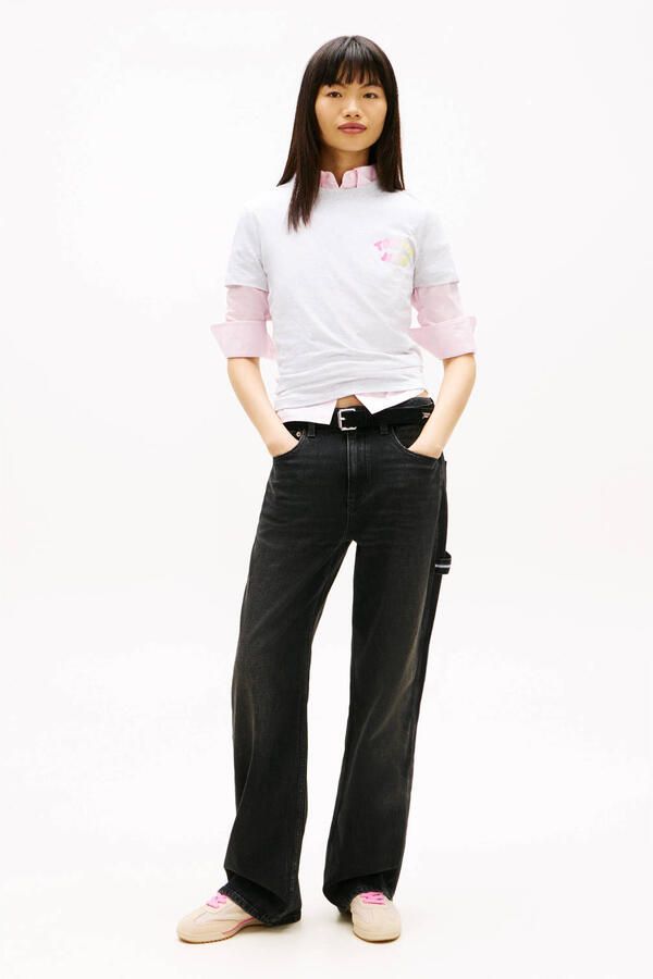 TOMMY JEANS Dames Tops & T-shirts Tjw Reg Tj Bubble Ss Tee Ext Lichtgrijs - Foto 6