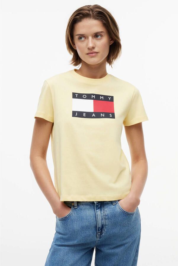 Tommy Jeans T-shirt lichtgeel
