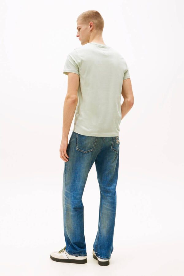 TOMMY JEANS T-shirt TJM ESSENTIAL SOLID TEE met ronde hals en subtiele logo-vlag - Foto 2