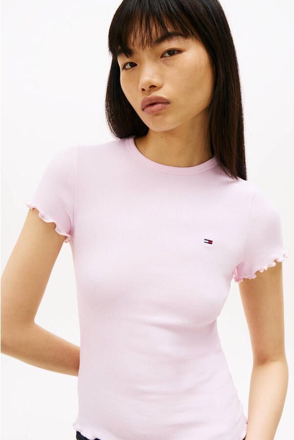 Tommy Jeans Slim Fit T-shirt van katoenmix