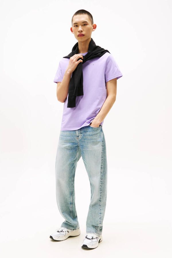 Tommy Jeans Slim fit T-shirt van puur katoen