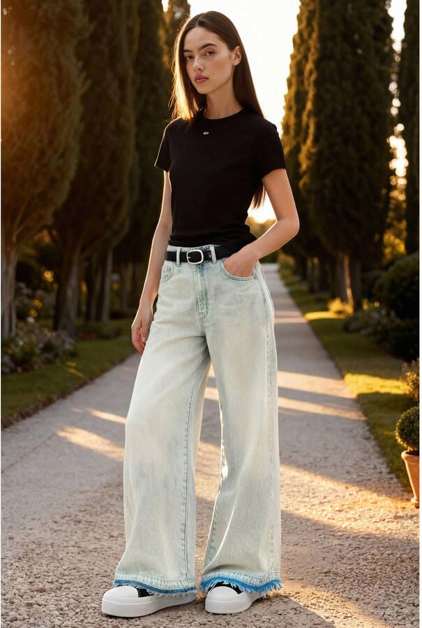 TOMMY JEANS T-shirt Slim Essential Rib Shirt Rippshirt Rundhalsshirt - Foto 6