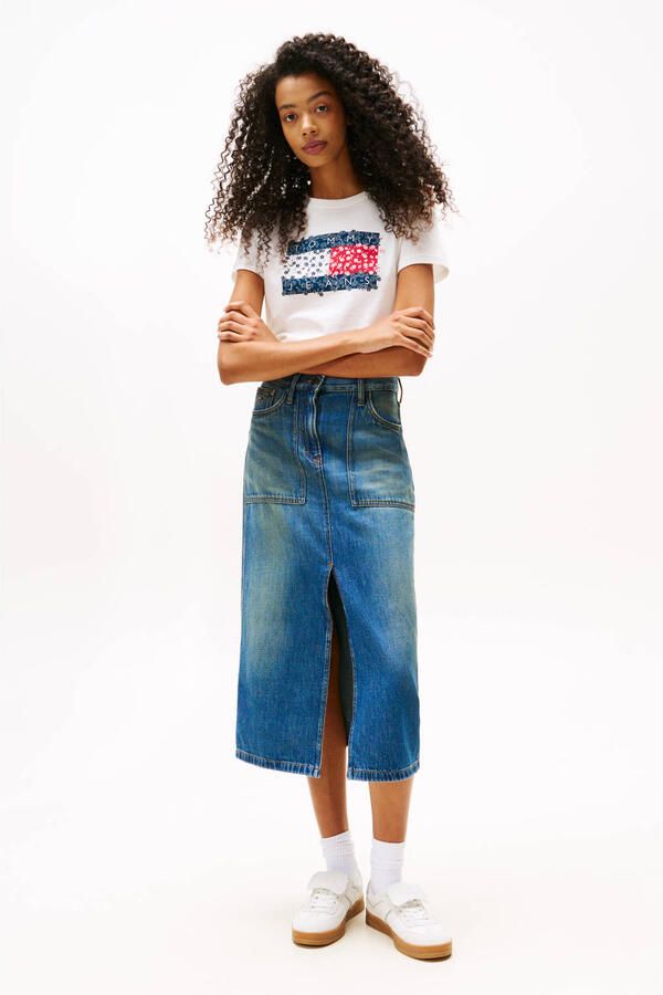 TOMMY JEANS Shirt met ronde hals TJW REG FLORAL FLAG TEE - Foto 2