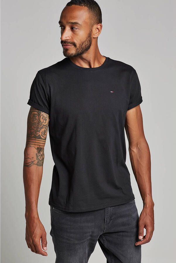 TOMMY JEANS T-shirt TJM ESSENTIAL SOLID TEE met ronde hals en subtiele logo-vlag - Foto 3