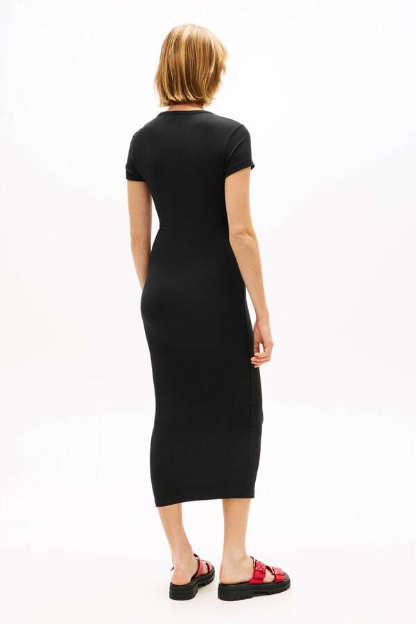 Tommy Jeans t-shirtjurk midi jurk zwart - Foto 3