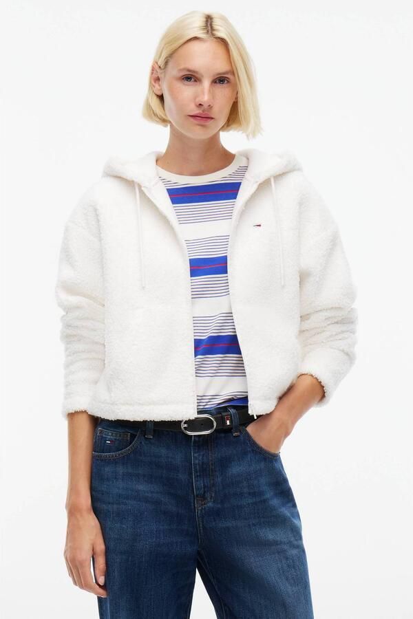 Tommy Jeans Regular fit teddyjack met ritssluiting