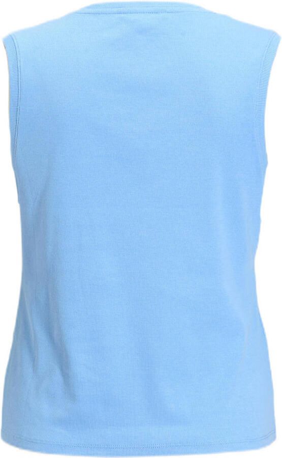 Tommy Jeans Lichtblauwe Mouwloze Top Slip-On Stijl Blue Dames