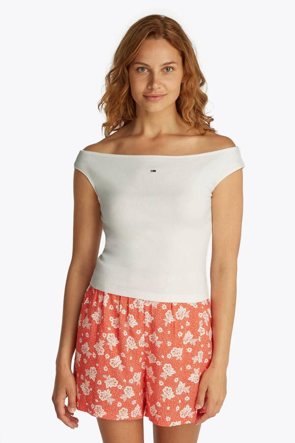 Tommy Hilfiger Overhemd Geribbelde mouwloze top met boothals WW0WW31467 - Foto 3