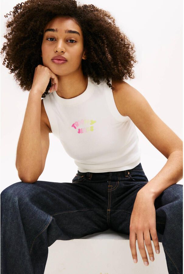 Tommy Jeans slim fit top van katoenmix - Foto 2