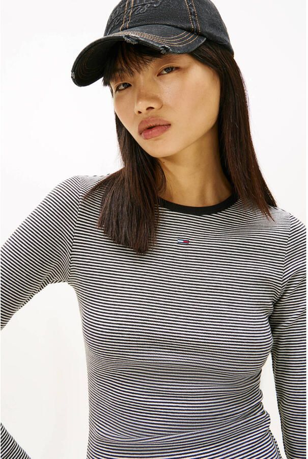 TOMMY JEANS Dames Tops & T-shirts Tjw Slim Essential Rib Ls Multi - Foto 5